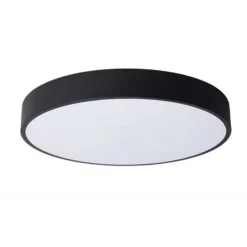 Lucide UNAR Plafonnière-Zwart-Ø39,5-LED Dimb.-24W-2700K