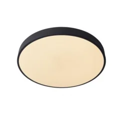 Lucide UNAR Plafonnière-Zwart-Ø49,5-LED Dimb.-36W-2700K
