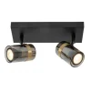 Lucide UPTON Plafondspot-Fumé-2xGU10-40W-Glas