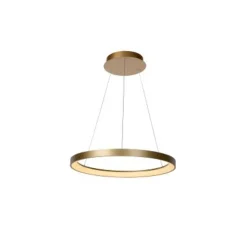 Lucide VIDAL - Hanglamp - Ø 58 cm - LED Dimb. - 1x48W 2700K - Mat Goud / Messing
