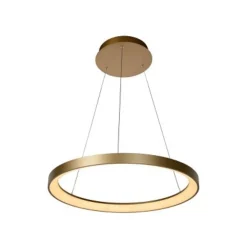 Lucide VIDAL - Hanglamp - Ø 58 cm - LED Dimb. - 1x48W 2700K - Mat Goud / Messing