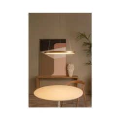 Lucide VIDAL - Hanglamp - Ø 58 cm - LED Dimb. - 1x48W 2700K - Mat Goud / Messing