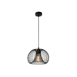 Lucide VINTI - Hanglamp - Ø 30 cm - 1xE27 - Zwart