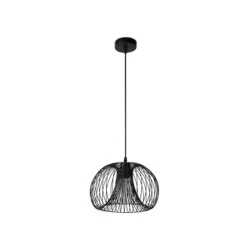 Lucide VINTI - Hanglamp - Ø 30 cm - 1xE27 - Zwart
