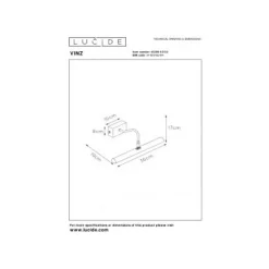 Lucide VINZ Schilderijve.-Mat Go.-2xG9-28W-Metaal