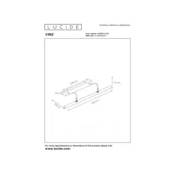 Lucide VINZ Schilderijve.-Mat Go.-4xG9-28W-Metaal
