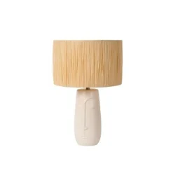 Lucide VISO Tafellamp-Wit-Ø36-1xE27-40W-Kerami.