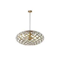 Lucide WOLFRAM - Hanglamp - Ø 65 cm - 1xE27 - Mat Goud / Messing