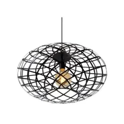 Lucide WOLFRAM - Hanglamp - Ø 65 cm - 1xE27 - Zwart