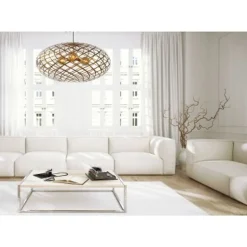 Lucide WOLFRAM - Hanglamp - Ø 100 cm - 3xE27 - Mat Goud / Messing