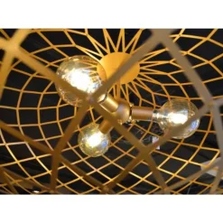 Lucide WOLFRAM - Hanglamp - Ø 100 cm - 3xE27 - Mat Goud / Messing