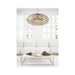 Lucide WOLFRAM - Hanglamp - Ø 100 cm - 3xE27 - Mat Goud / Messing