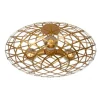 Lucide WOLFRAM - Plafonnière - Ø 65 cm - 3xE27 - Mat Goud / Messing