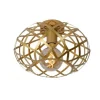 Lucide WOLFRAM - Plafonnière - Ø 30 cm - 1xE27 - Mat Goud / Messing