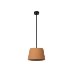 Lucide WOOLLY Hanglamp-Okerge.-Ø28-1xE27-60W-Katoen