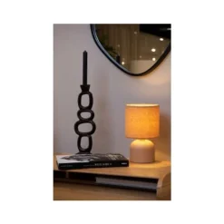 Lucide WOOLLY Tafellamp-Terrac.-Ø16-1xE14-40W-Katoen