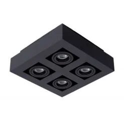 Lucide XIRAX Plafondlicht 4xGU10/5W LED DTW Zwart