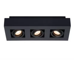 Lucide XIRAX Plafondlicht 3xGU10/5W LED DTW Zwart