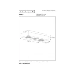 Lucide XIRAX Plafondlicht 3xGU10/5W LED DTW Zwart