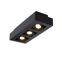 Lucide XIRAX Plafondlicht 3xGU10/5W LED DTW Zwart