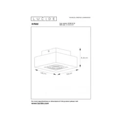 Lucide XIRAX Plafondlicht 1xGU10/5W LED DTW Zwart
