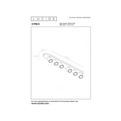 Lucide XYRUS Spot 6xGU10/5W incl. DTW L84 W14 H12.5cm Zwa