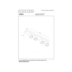 Lucide XYRUS Spot 4xGU10/5W incl.DTW L60 W9 H12.5cm Wit
