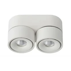Lucide YUMIKO - Plafondspot - Ø 7,8 cm - LED Dimb. - 2x10W 2700K - Wit Lucide