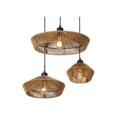 Lucide YUNKAI Hanglamp-Nature.-Ø60-3xE27-60W-Papier