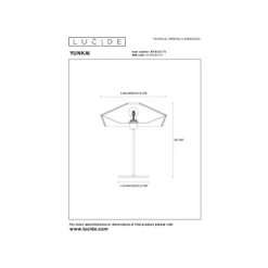 Lucide YUNKAI Tafellamp-Nature.-Ø40-1xE27-60W-Papier