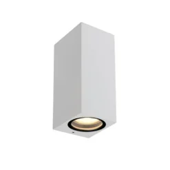 Lucide ZARO - Wandspot Buiten - 2xGU10 - IP44 - Wit