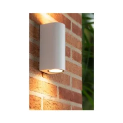 Lucide ZARO - Wandspot Buiten - 2xGU10 - IP44 - Wit
