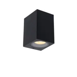 Lucide ZARO - Wandspot Buiten - 1xGU10 - IP44 - Zwart