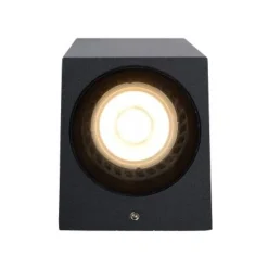 Lucide ZARO - Wandspot Buiten - 1xGU10 - IP44 - Zwart