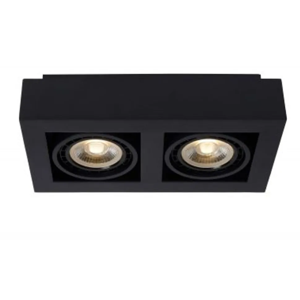 Lucide ZEFIX Plafondspot 2x Gu10/12W DTW Zwart