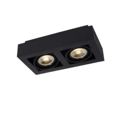 Lucide ZEFIX Plafondspot 2x Gu10/12W DTW Zwart