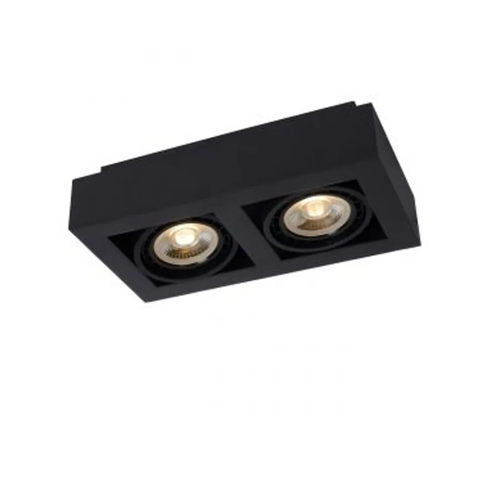 Lucide ZEFIX Plafondspot 2x Gu10/12W DTW Zwart