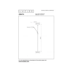 Lucide ZENITH - Leeslamp - Ø 25,4 cm - LED Dimb. - 3000K - Mat Goud / Messing