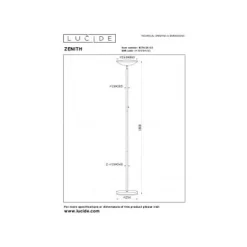 Lucide ZENITH Vloerlamp-Mat Go.-LED Dimb.-20W-3000K