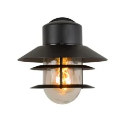 Lucide ZICO - Wandlamp Buiten - Ø 21,8 cm - 1xE27 - IP44 - Zwart