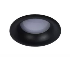 Lucide ZIVA Inbouwspot Rond GU10/5W IP44 Ø8.5cm Zwart