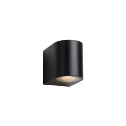 Lucide ZORA-LED - Wandspot Buiten - LED Dimb. - GU10 - 1x5W 3000K - IP44 - Zwart