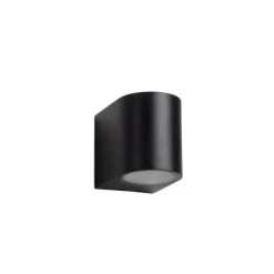 Lucide ZORA-LED - Wandspot Buiten - LED Dimb. - GU10 - 1x5W 3000K - IP44 - Zwart