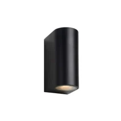 Lucide ZORA-LED - Wandspot Buiten - LED Dimb. - GU10 - 2x5W 3000K - IP44 - Zwart Lucide