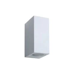 Lucide ZORA-LED - Wandspot Buiten - LED Dimb. - GU10 - 2x5W 3000K - IP44 - Wit Lucide