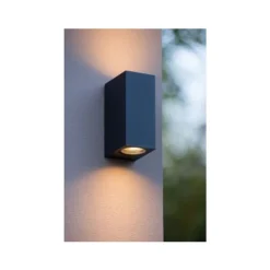 Lucide ZORA-LED Wandlicht 2xGU10/5W L9 W6.5 H15cm Zwart