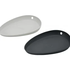 Lurch Set van 2 afleglepels uit silicone lichtgrijs en donkergrijs