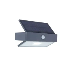 Lutec ARROW Solar wandlamp Donkergrijs LED 2,3W