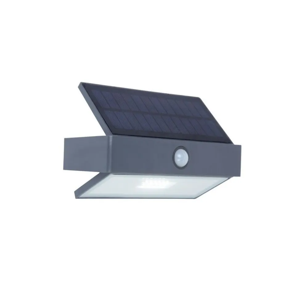 Lutec ARROW Solar wandlamp Donkergrijs LED 2,3W