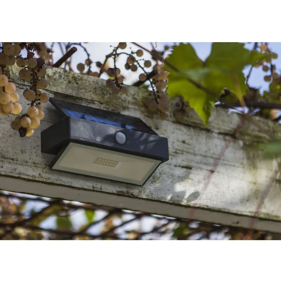 Lutec ARROW Solar wandlamp Donkergrijs LED 2,3W